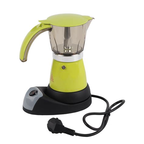 Cafetière 300ml 6 tasses 480w moka pot électrique démontable vert