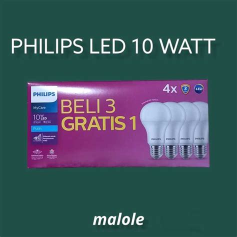 Lampu Led Philips Mycare Watt Putih Multypack Beli Gratis