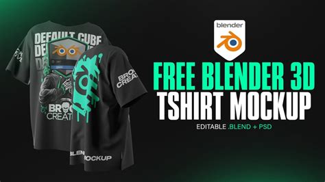 Free Blender 3d Tshirt Mockup