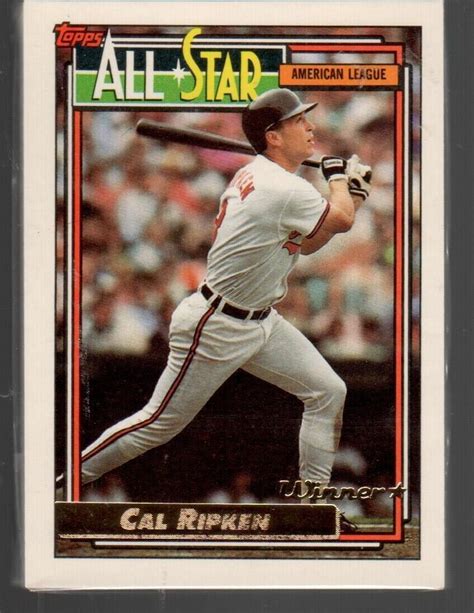 1992 Topps Cello Gold Winners Pack Cal Ripken All Star HOF Top Orioles