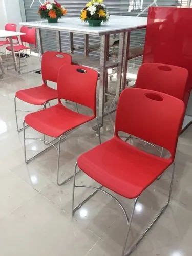 Srisakthiinnovations Ss Plastic Cafeteria Chairs And Table Set Size