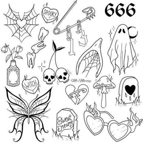 Pin by marti on tattoo | Cute halloween tattoos, Flash tattoo designs ...