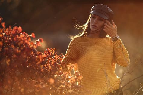 Wallpaper Sergey Sorokin Model Brunette Portrait Bushes Bokeh