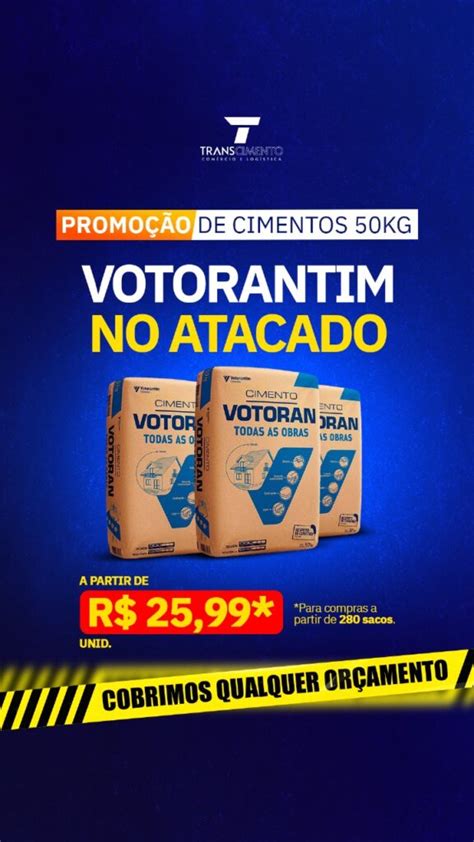 Cimento Votoran Todas As Obras Saco 50Kg Transcimento