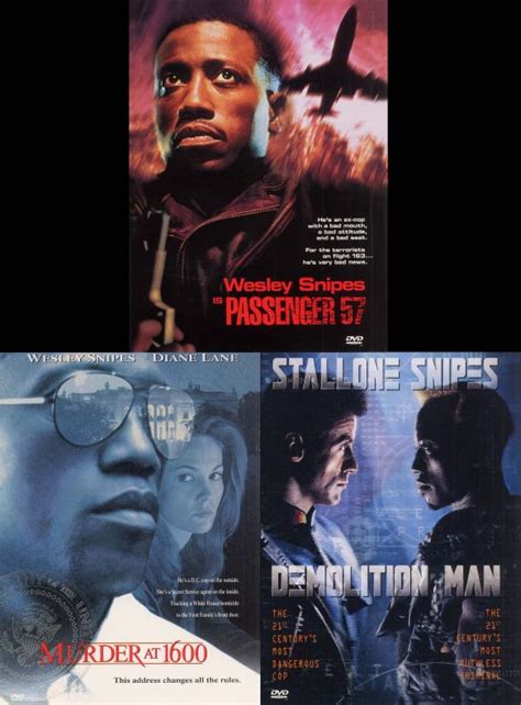 Best Buy Wesley Snipes Collection Passenger 57 Murder At 1600 Demolition Man [3 Discs] [dvd]