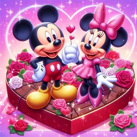 Valentine S Couple Cartoon Diamond Painting Fairy Dust Ab Square