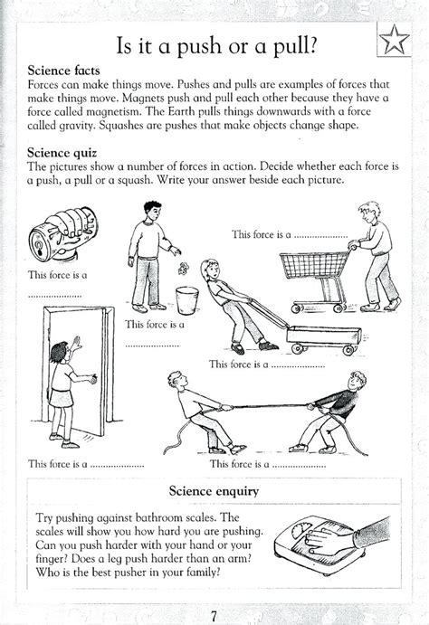 Activity Sheet About Friction And Gravity