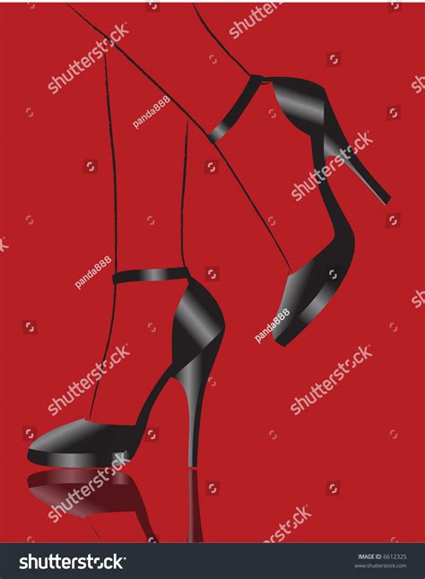 Sexy Legs Black High Heels Stock Vector Royalty Free 6612325 Shutterstock