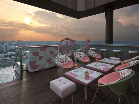 Las Palmas Is A New Poolside Rooftop Bar With Pink Furnishings