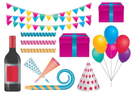 Celebration Party Items 136470 Vector Art At Vecteezy