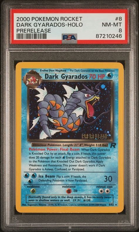 Pokemon Rocket Dark Gyarados Holo Prerelease Psa Ebay