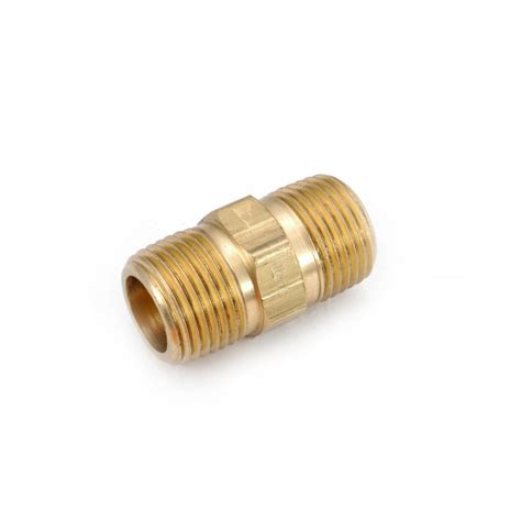 1 2 Mip X 1 2 Mip Brass Threaded Pipe Hex Nipple — Coppertubingsales