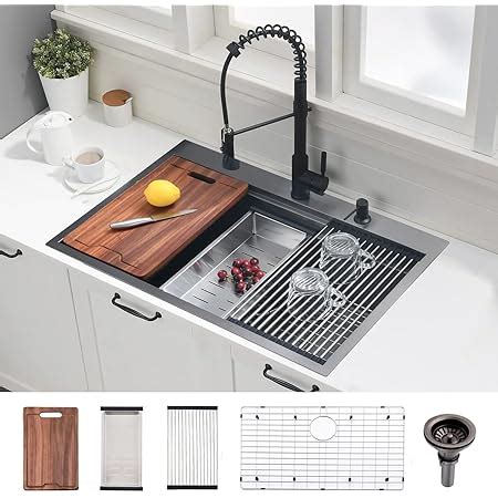 Bliote New Stainless Steel Waterfall Kitchen Sink X Kitchen Sink