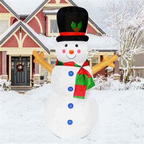 Goosh Christmas Inflatable Giant Snowman Inflatable Cute Blow Up