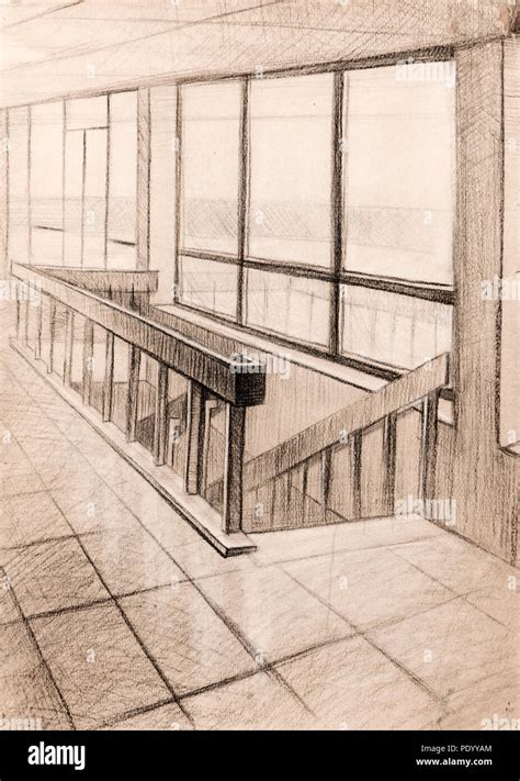 Architecture Pencil Drawing Sketch Stock Photo Alamy