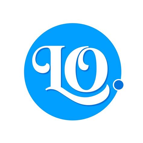 Premium Vector | Lo brand name initial letters monogram lo blue round ...