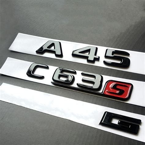 D Abs Car Letter Emblem Badge Car Sticker Decals For Mercedes Benz Amg