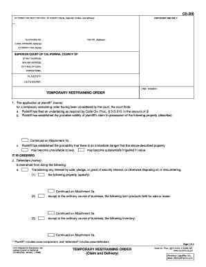 Fillable Online Alpine Courts Ca Claim And Delivery Cd Alpine