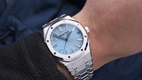 Audemars Piguet Royal Oak White Gold Ice Blue Baguette Dial 41mm