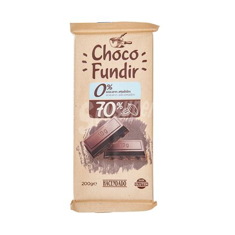 Hacendado Chocolate negro fundir 0 azúcares añadidos Tableta 200 g