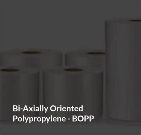 Biaxially Oriented Polypropylene Overwrap Film Applications And Uses