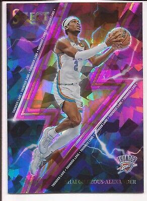 Shai Gilgeous Alexander Panini Select Thunder Lane Pink Cracked