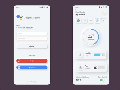 google app assistant concept soft ui  ricardo domingos