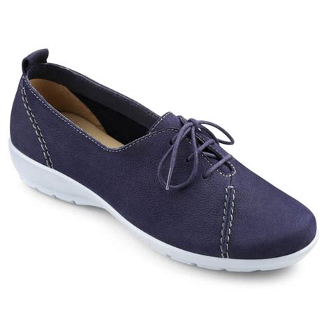 Hotter Womens Bare Dark Blue Casual Lace Shoe At Marshall Shoes