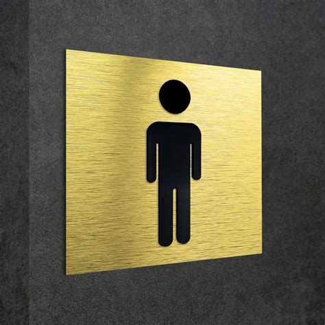 Gentlemen Bathroom Sign Male Restroom Signage Mens Room Signs Men