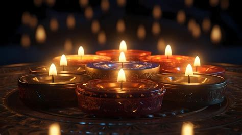 Premium AI Image | Diwali candles