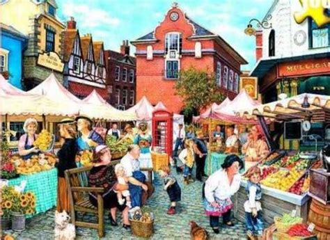 The Farmers Market Susan Brabeau American Puzzle Art Painting