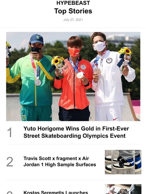 Hypebeast Your Weekly Round Up Yuto Horigome Wins Gold In First Ever