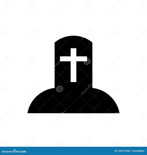 Tomb Icon Vector Sign And Symbol Isolated On White Background Tomb