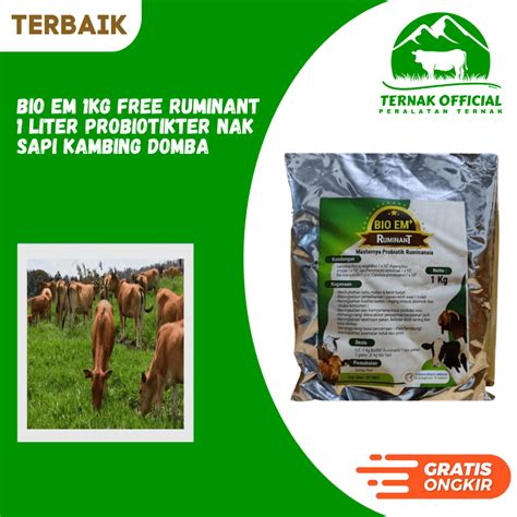 Jual Bio Em Plus Ruminant Liter Probiotik Cair Ternak Probiotik