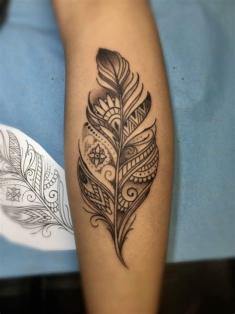 Pin By Dkubiak13 On Tatts Tribal Feather Tattoos Feather Tattoos