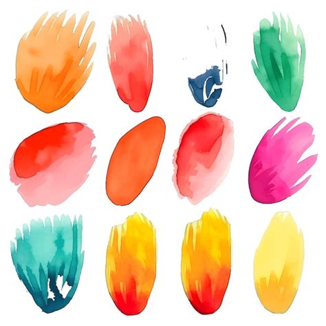 Premium Vector Watercolor Hand Painted Watercolor Stain Collection