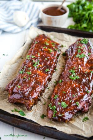 Honey Garlic Oven Baked Barbecue Ribs The Busy Baker