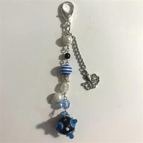 Funky Blob Keychain Glass Beads Handle With Depop Glass