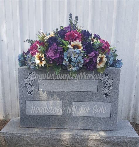 Fall Headstone Saddle-Fall Cemetery Flowers-Fall Grave Flowers ...