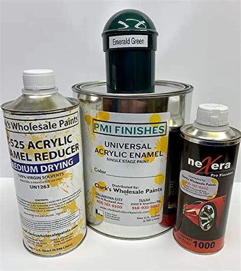 PMI Acrylic Enamel Single Stage Paint Kit (Gallon Kit, Emerald Green ...