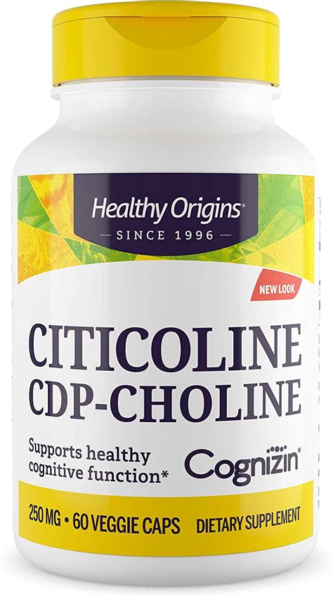 Healthy Origins Cognizin Citicoline 250 Mg Vegetarian Capsules 60 Ea