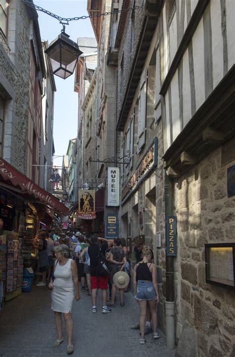 Grande Rue Mont Saint Michel France Editorial Stock Image Image Of