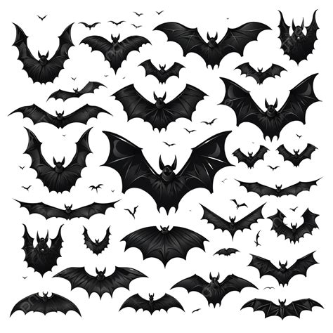 Set Of Bats For Halloween Halloween Elements And Objects For Design