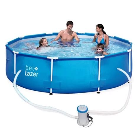 Piscina Armação 5000 Litros 305x76 Cm C Filtro Belfix Frete grátis