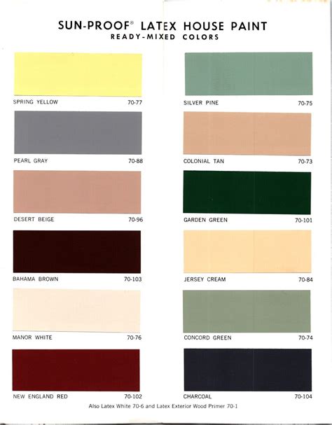 Harris Paints Color Chart