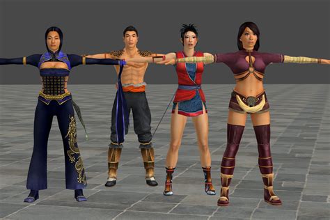 'Jade Empire' Player Characters non-posable by lezisell on DeviantArt