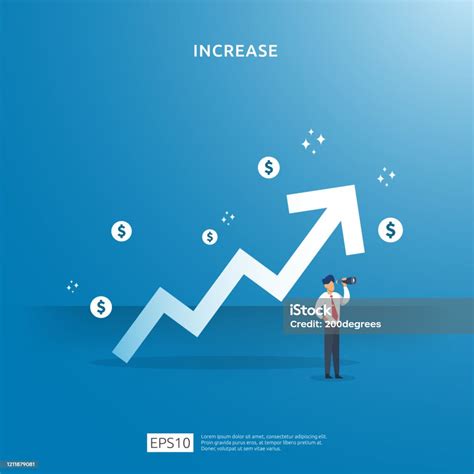 Konsep Ilustrasi Panah Pertumbuhan Naik Laba Usaha Tumbuh Atau Kenaikan