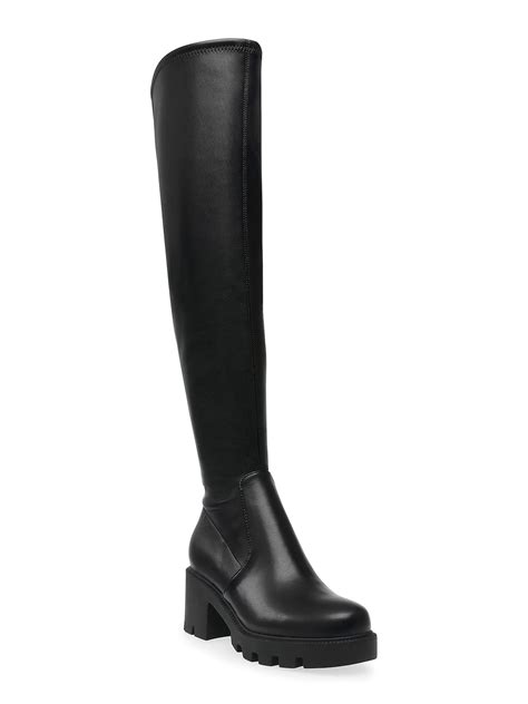 dv dolce vita womens nitro knee high lug sole boot walmartcom