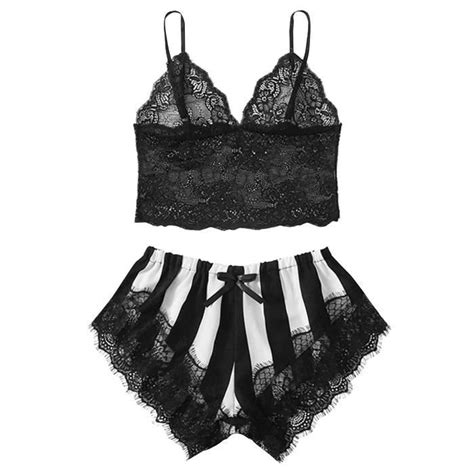 Nuisette Mode sexy dentelle vêtements de nuit lingerie tentation