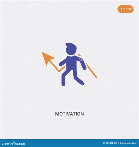 2 Color Motivation Concept Vector Icon Isolated Two Color Motivation